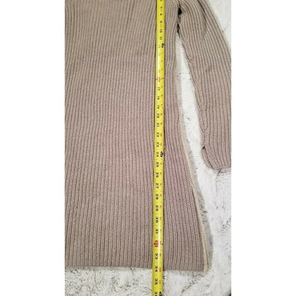 BCBG MAXAZRIA Cream Beige Taupe Long Sleeve Knit Sweater Dress Size XXS - Picture 8 of 10